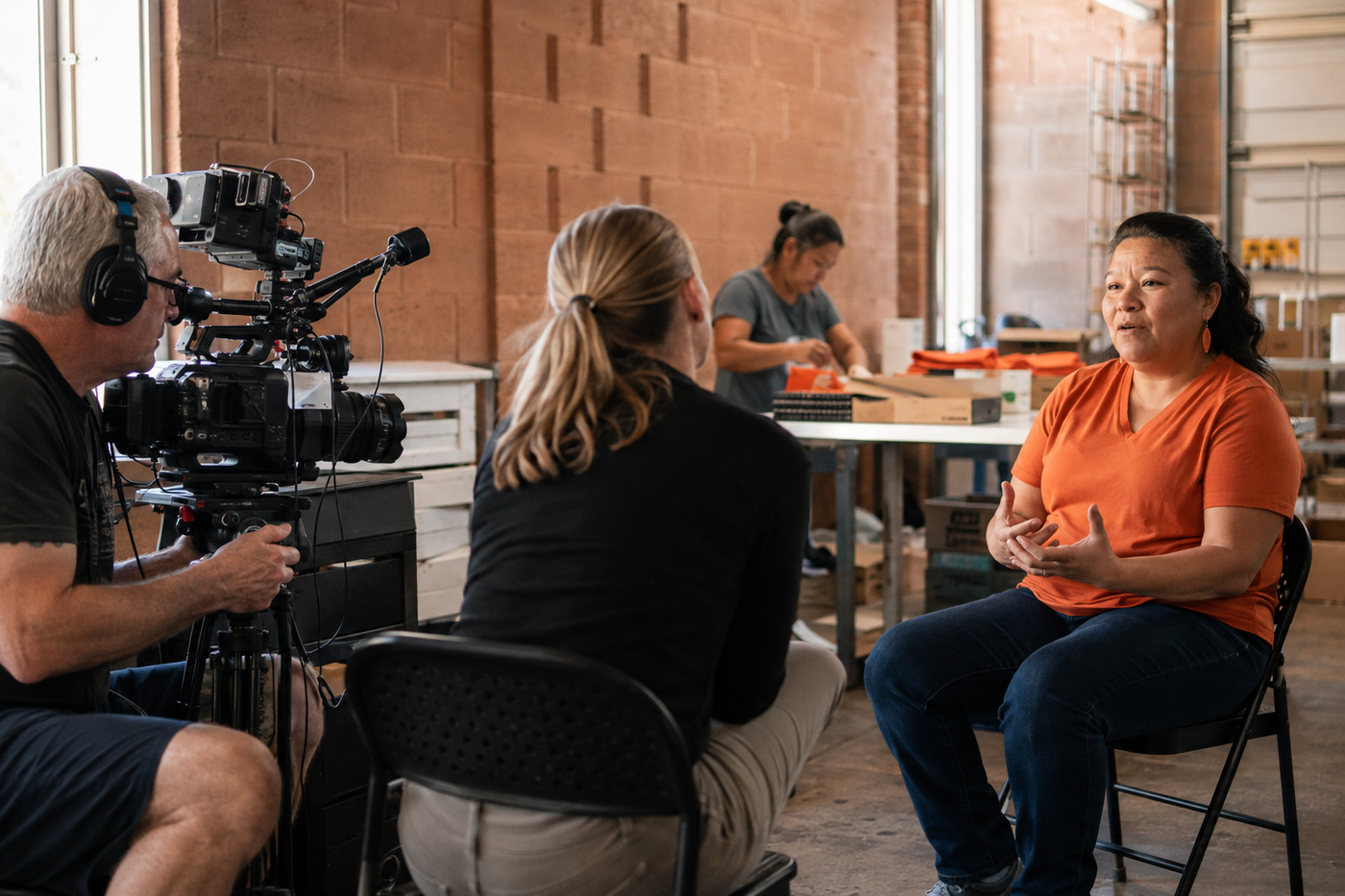 EVDEO Creations crew on a documentaries production shoot in Tucson