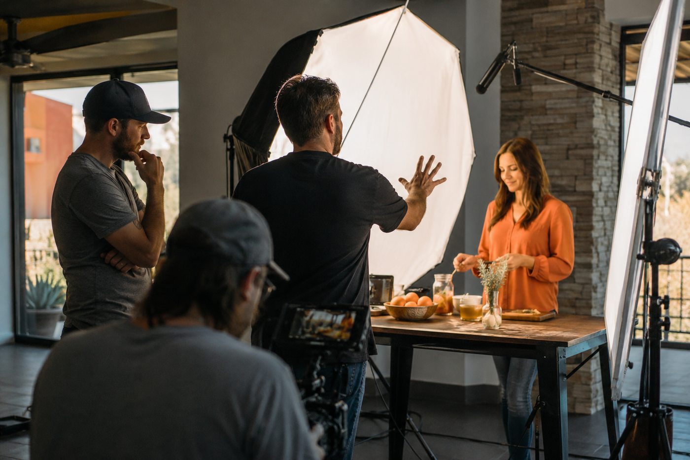 EVDEO Creations crew on a tv commercials production shoot in Tucson